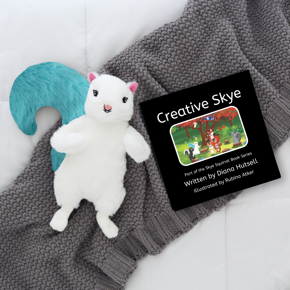 Creative Skye Book and Teal Stuffed Tail for Skye