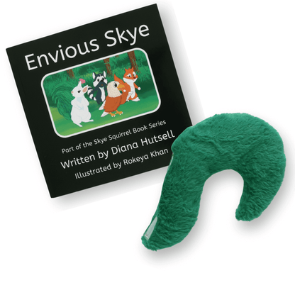 Envious Skye Book with Green Stuffed Tail