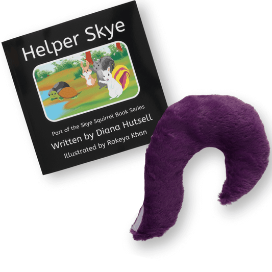 Helper Skye Book with Purple Stuffed Tail