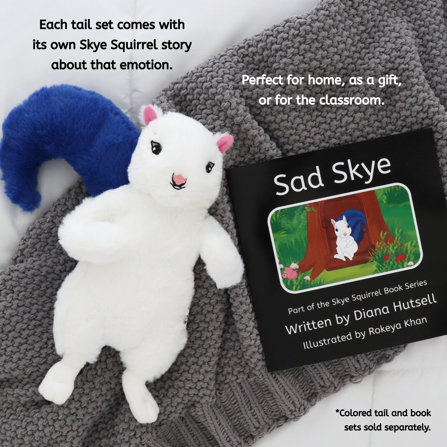 My Emotion Squirrel – 12” Plush with White Tail