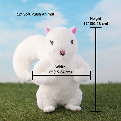 My Emotion Squirrel – 12” Plush with White Tail