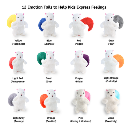 My Emotion Squirrel – 12” Plush with White Tail