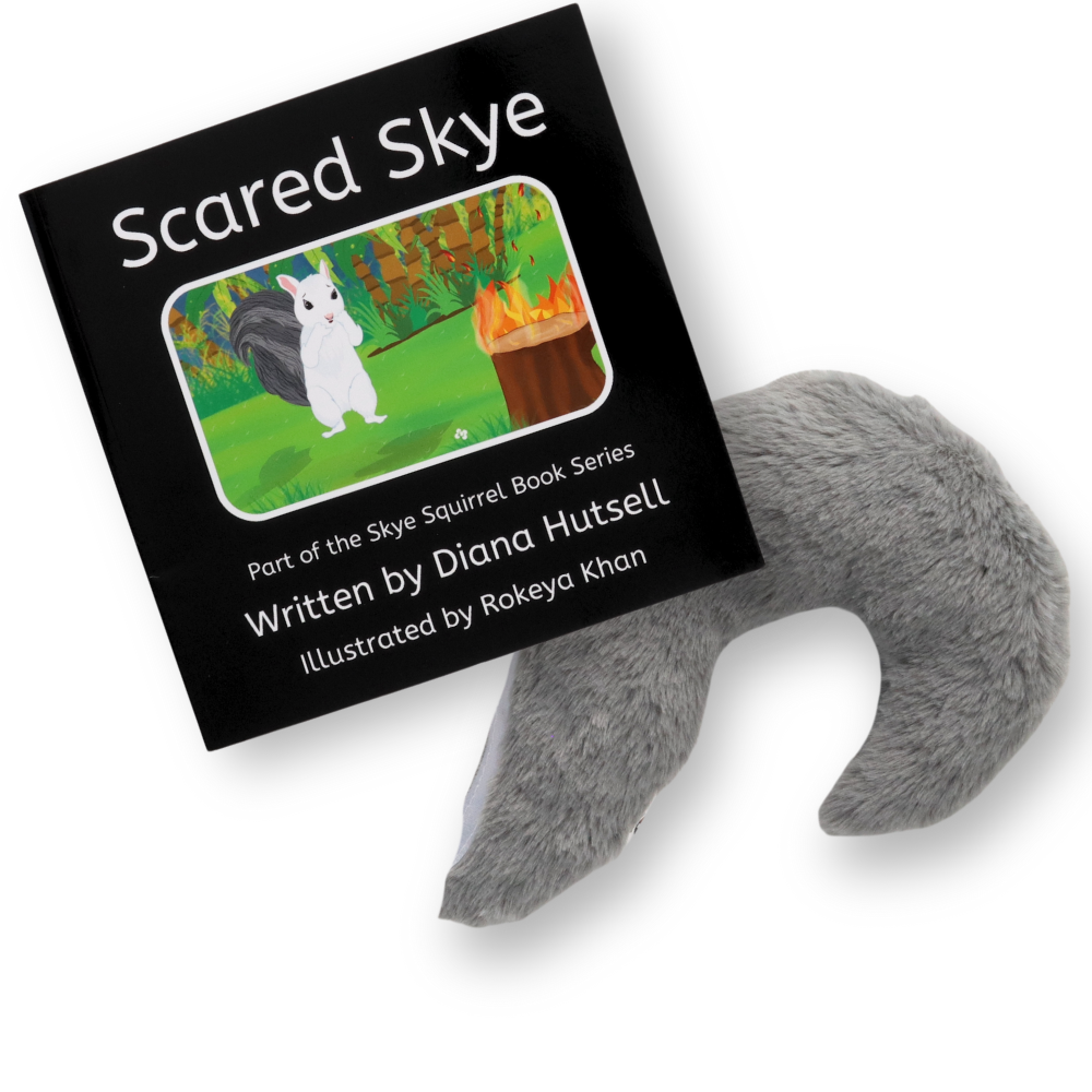 Scared Skye and a Gray Tail