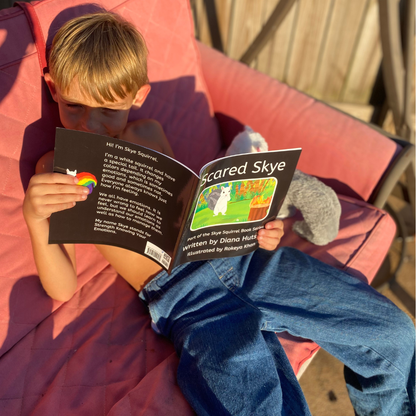 Scared Skye and a Gray Tail