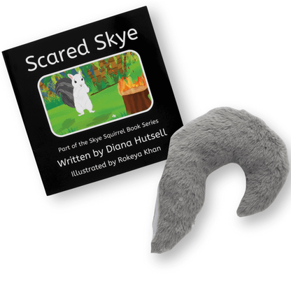 Scared Skye Book with Gray Stuffed Tail