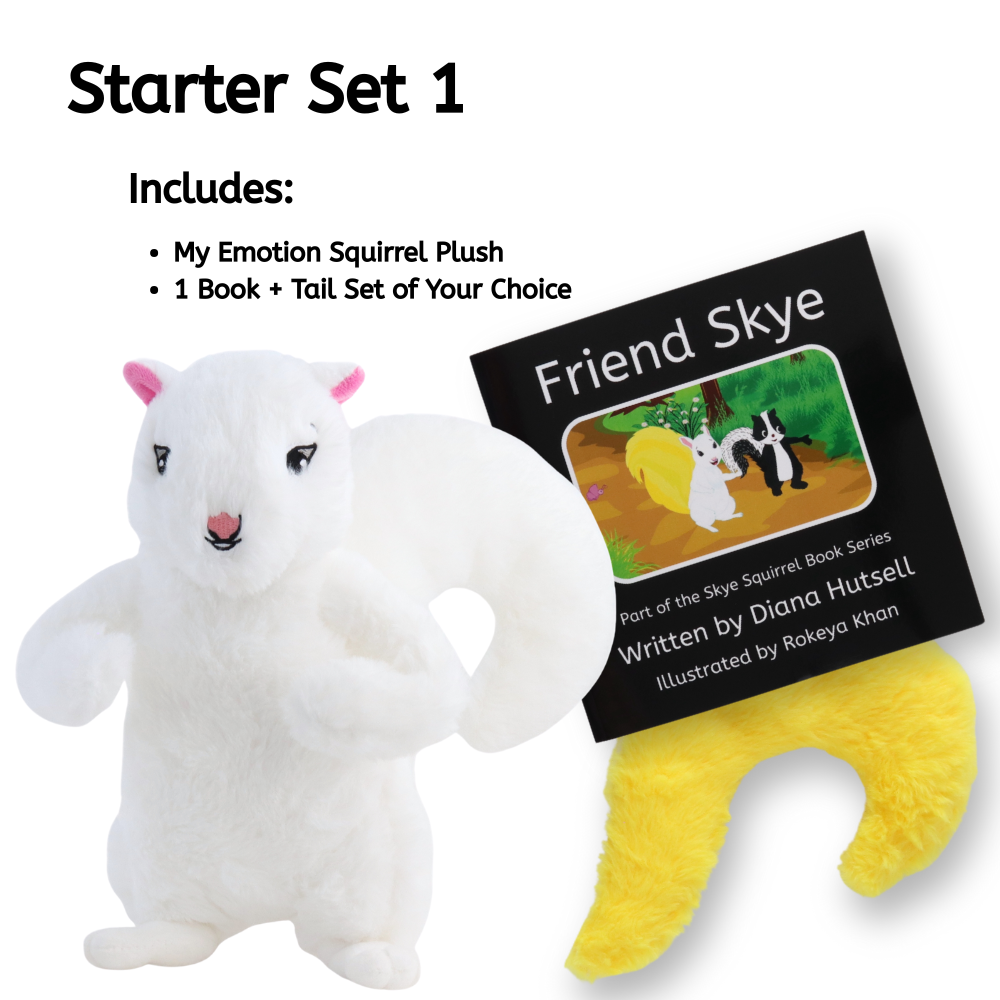 Starter Set Option 1: My Emotion Squirrel + 1 Book/Tail Combo (of your choosing)