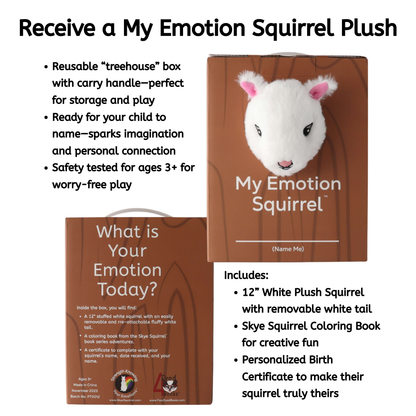 Starter Set Option 2: My Emotion Squirrel + 3 Book/Tail Combos (of your choosing)