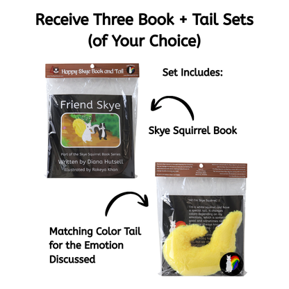 Starter Set Option 2: My Emotion Squirrel + 3 Book/Tail Combos (of your choosing)